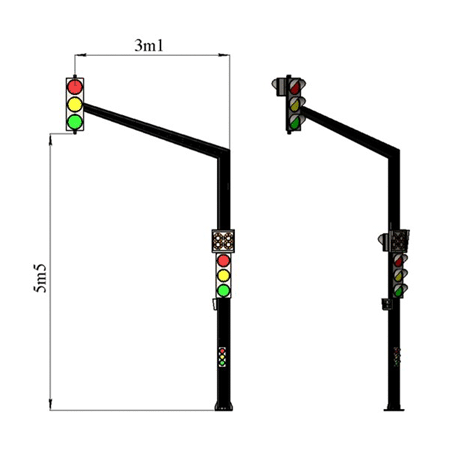 Cột đèn tín hiệu giao thông PN01 - Cột đèn giao thông mạ kẽm