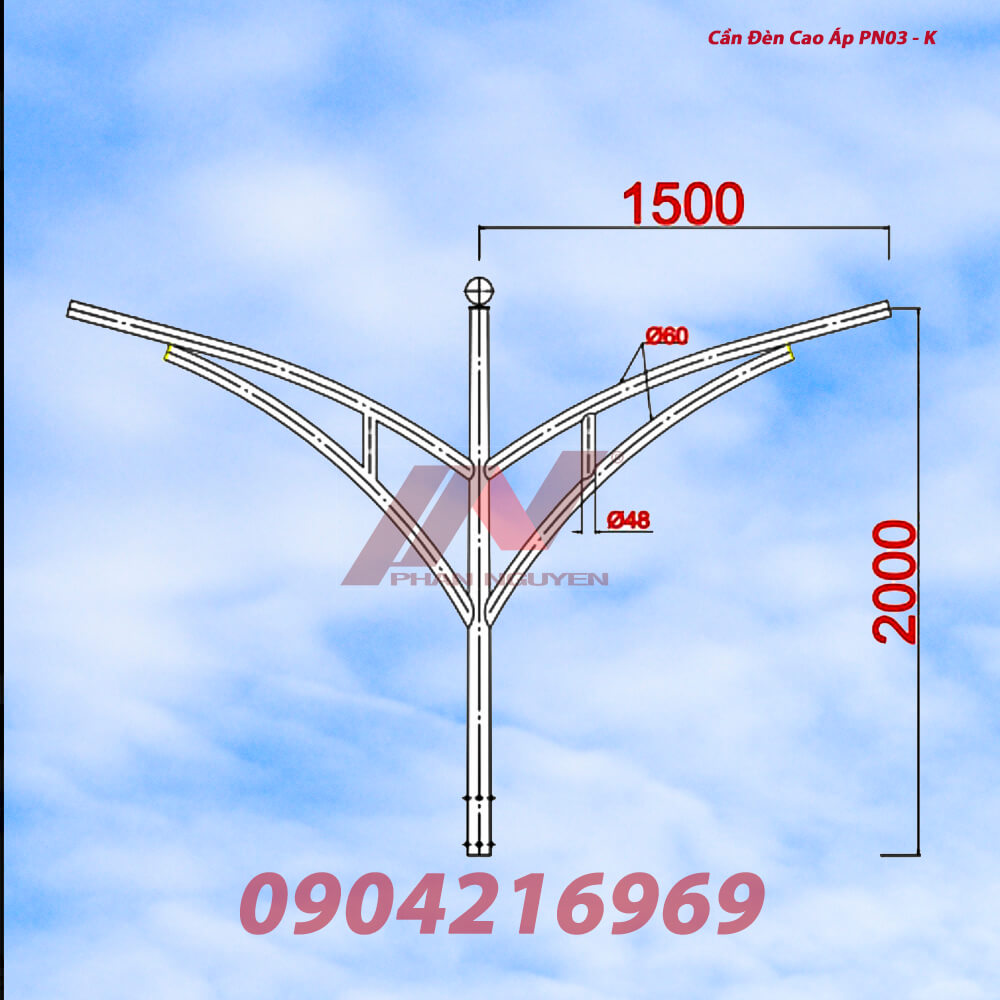 cần đèn cao áp PN03-K