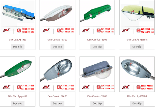 Phan Nguyễn có đa dạng mẫu mã đèn cao áp để khách hàng lựa chọn