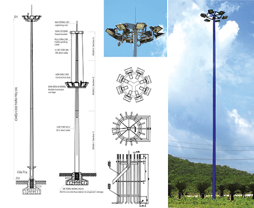 Các cột đèn cao áp với những kiểu dáng, thiết kế đẹp mắt luôn có sẵn tại Phan Nguyễn
