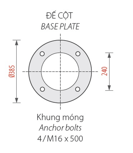 Ban ve phan de cot va khung mong den san vuon Banian DC07