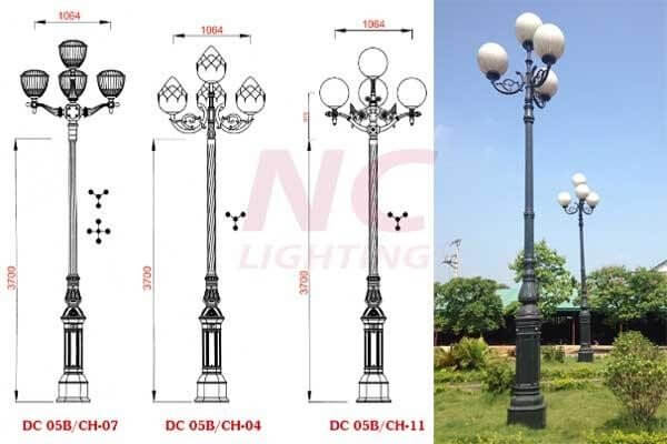 Cột đèn được sản xuất từ nhôm chất lượng cao bền đẹp