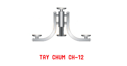 Tay chùm CH-12 3 bóng phù hợp với cột đèn DC05B