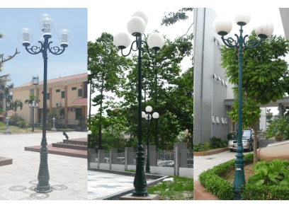 Cột đèn có thể lắp được đa dạng các loại bóng khác nhau.