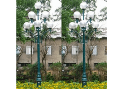 Cột đèn sân vườn DC20 làm bằng thép mạ kẽm nhúng nóng