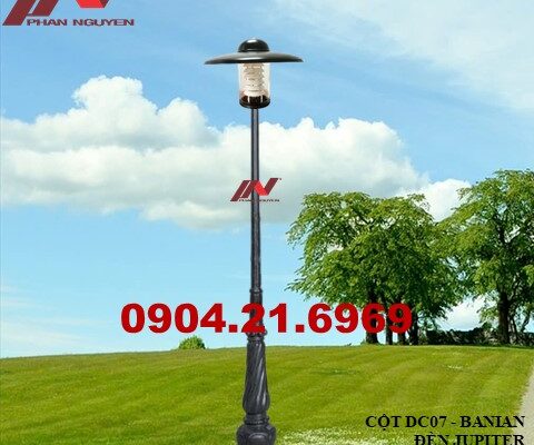 Cột đèn sân vườn DC07 Banian lắp đèn Jupiter