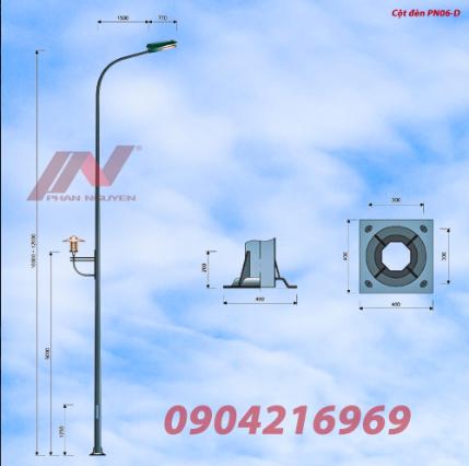 Cột đèn chiếu sáng liền cần - Cột đèn đường Phan Nguyễn