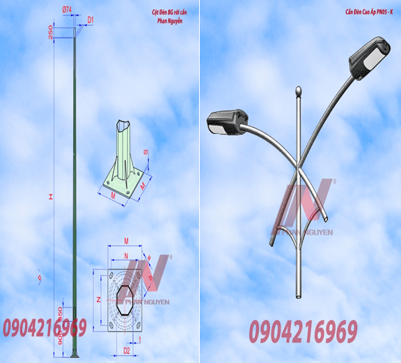 Cột đèn chiếu sáng Phan Nguyễn đa dạng phong phú